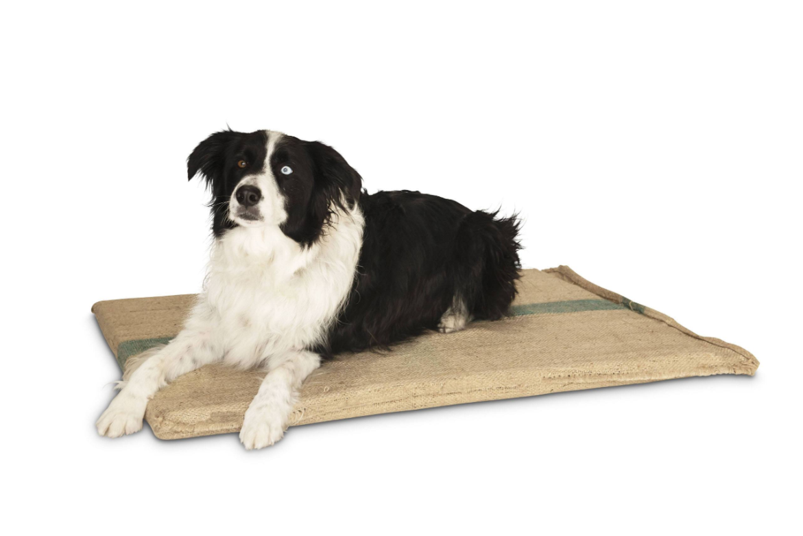 YES4PETS Large Hessian Pet Dog Puppy Bed Mat Pad House Kennel Cushion With Foam-0