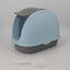 YES4PETS Portable Hooded Cat Toilet Litter Box Tray House with Handle and Scoop Blue-0