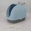 YES4PETS Portable Hooded Cat Toilet Litter Box Tray House with Handle and Scoop Blue-1