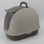 YES4PETS Portable Hooded Cat Toilet Litter Box Tray House with Scoop and Grid Tray Brown-0