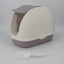 YES4PETS Portable Hooded Cat Toilet Litter Box Tray House with Handle and Scoop White-0