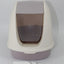 YES4PETS Portable Hooded Cat Toilet Litter Box Tray House with Scoop and Grid Tray White-2