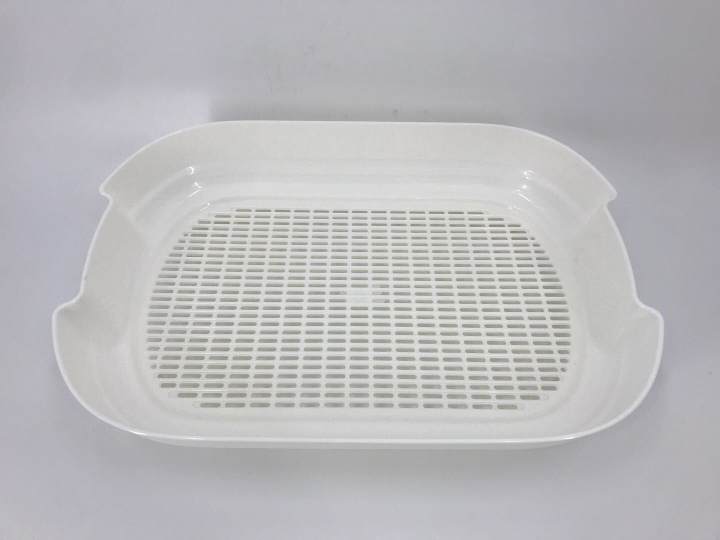 YES4PETS Portable Hooded Cat Toilet Litter Box Tray House with Scoop and Grid Tray White-4