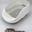 YES4PETS Large Portable Cat Toilet Litter Box Tray with Scoop and Grid Tray Brown-0