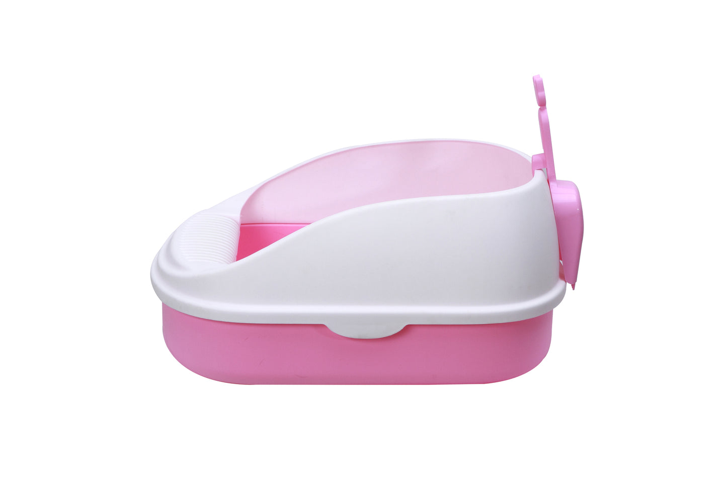 YES4PETS Large Portable Cat Toilet Litter Box Tray with Scoop and Grid Tray Pink-1