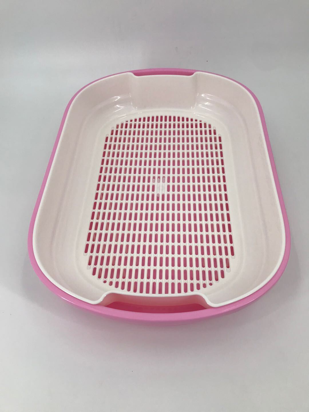 YES4PETS Large Portable Cat Toilet Litter Box Tray with Scoop and Grid Tray Pink-3