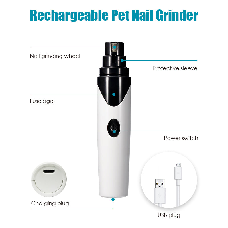 YES4PETS Electric Pet Dog Cat Quiet Nail Grinder Clipper Cutter Trimmer Grooming Care-2