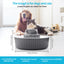 YES4PETS Grey Ceramic Electric Pet Water Fountain Dog Cat Water Feeder Bowl Dispenser-2