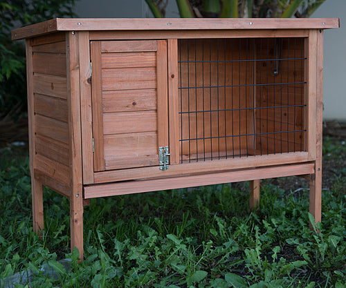 YES4PETS Single Wooden Pet Rabbit Hutch Guinea Pig Cage with Slide out Tray-2