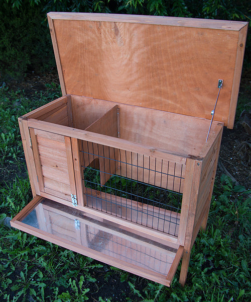 YES4PETS Single Wooden Pet Rabbit Hutch Guinea Pig Cage with Slide out Tray-5