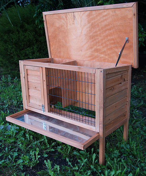 YES4PETS Single Wooden Pet Rabbit Hutch Guinea Pig Cage with Slide out Tray-6