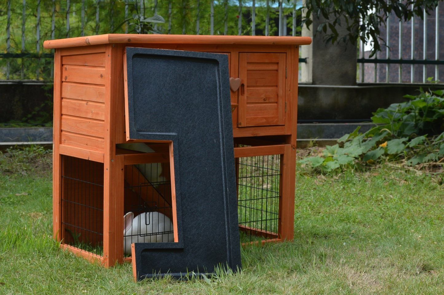 YES4PETS Double Storey Rabbit Hutch Guinea Pig Cage , Ferret cage W Pull Out Tray-5