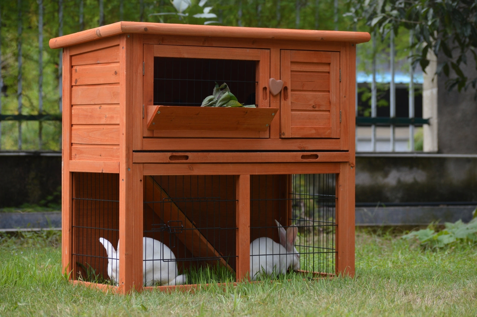 YES4PETS Double Storey Rabbit Hutch Guinea Pig Cage , Ferret cage W Pull Out Tray-7