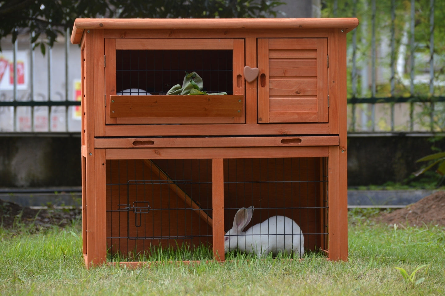 YES4PETS Double Storey Rabbit Hutch Guinea Pig Cage , Ferret cage W Pull Out Tray-8