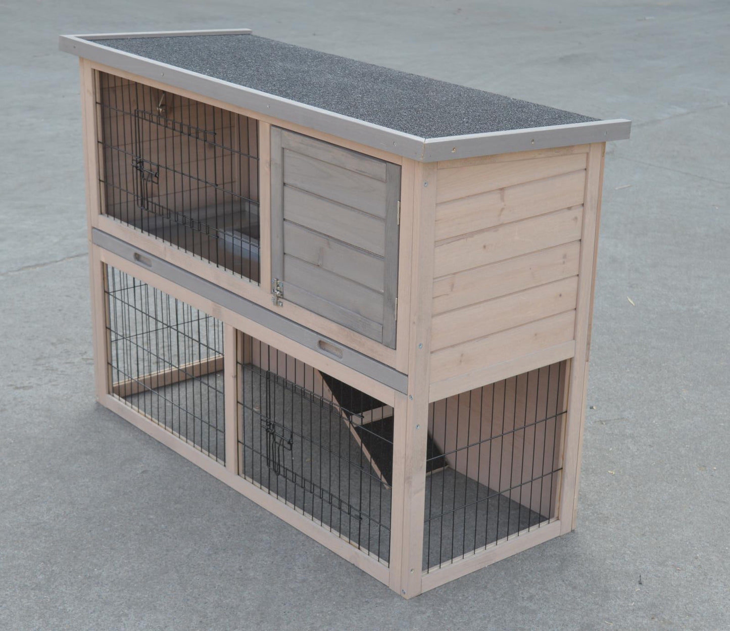 YES4PETS Double Storey Rabbit Hutch Guinea Pig Cage , Ferret cage W Pull Out Tray-0