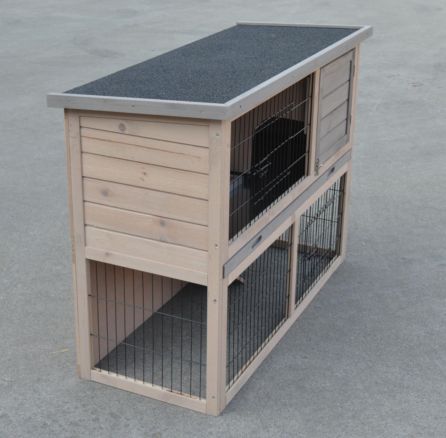 YES4PETS Double Storey Rabbit Hutch Guinea Pig Cage , Ferret cage W Pull Out Tray-1