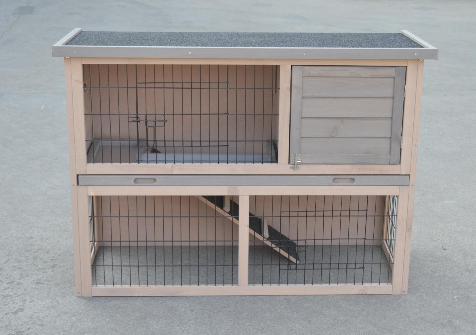 YES4PETS Double Storey Rabbit Hutch Guinea Pig Cage , Ferret cage W Pull Out Tray-2