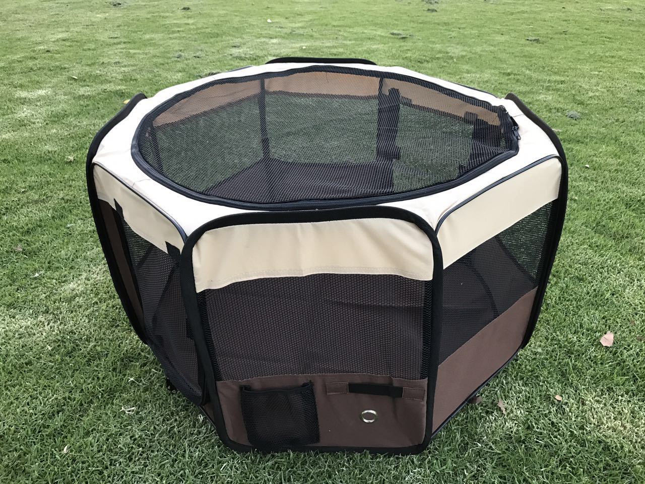 YES4PETS Medium Brown Pet Dog Cat Puppy Rabbit Tent Soft Playpen-2