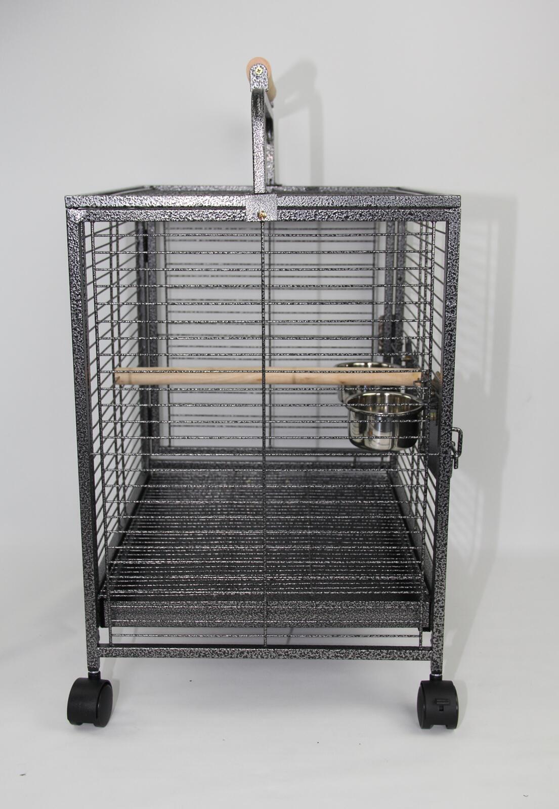 YES4PETS Small Bird Transport Budgie Cage Parrot Aviary Carrier With Wheel-5