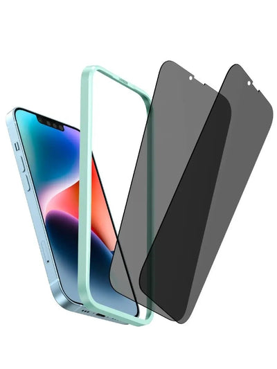 UGREEN 80990 Full Coverage Privacy Tempered Glass Screen Protector with Precise-Align Applicator for iPhone 13/13 Pro (1-Pack)-1