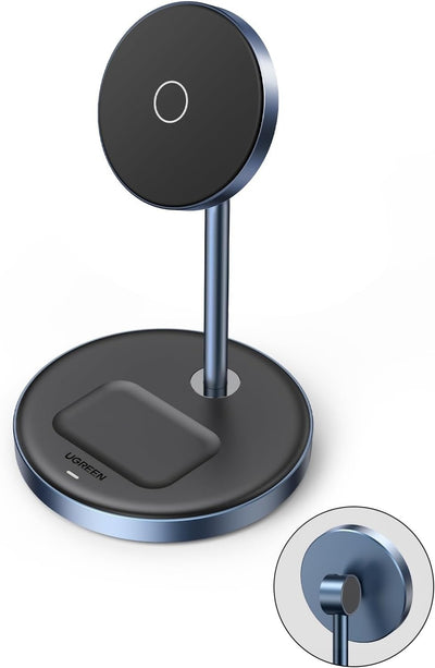 UGREEN 90668 2-in-1 Magnetic Wireless Charging Station-0