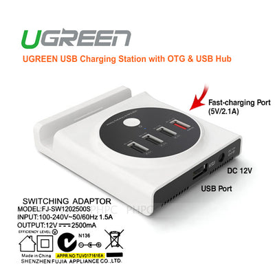 UGREEN Multifunction USB Charging Station with OTG USB Hub (20352)-0