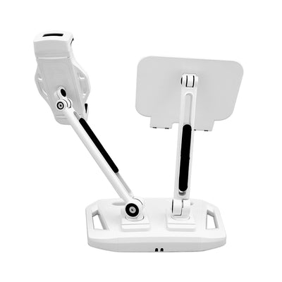 Universal and Adjustable Double Arm Stand Holder White-1