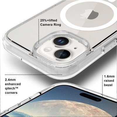 Ultimake Shockproof Transparent Magsafe Cover Case for iPhone 15 (Transparent)-2