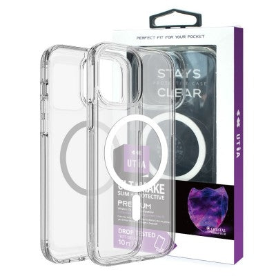 Ultimake Shockproof Transparent Magsafe Cover Case for iPhone 15 Pro (Transparent)-0