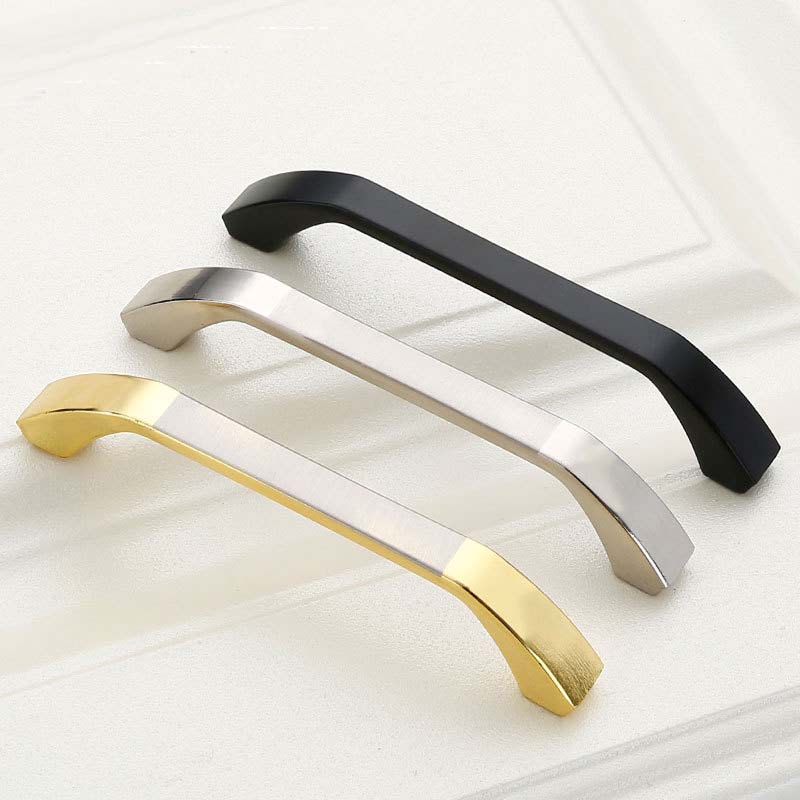 Zinc Kitchen Cabinet Handles Bar Drawer Handle Pull black color hole to hole 128MM-0