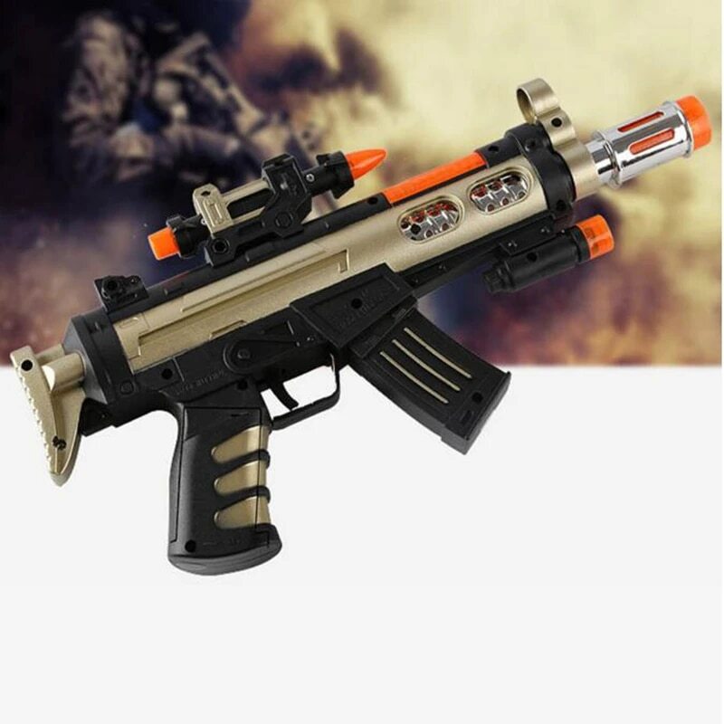 Children Toy Plastic Police Army Electric Gun-4