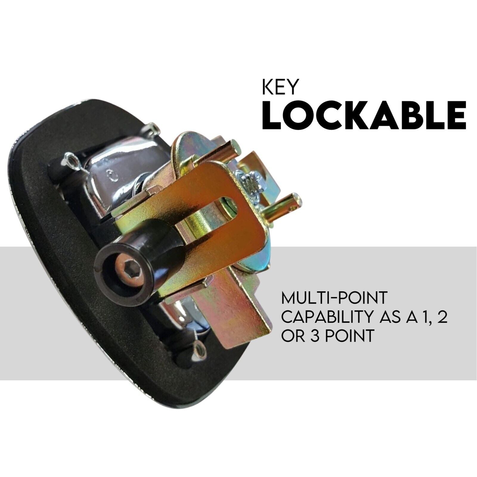 Black Whale Tail T Handle Lock Latch/Compression Lock Trailer Ute Toolbox-1