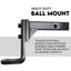 Adjustable Drop Towbar Tow Bar Ball Mount Tongue 2" Hitch Trailer 4000KG-4