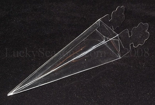 10 Pack of Clear Pyramid Triangle Shaped Small Clear Gift Box - Bomboniere Jewelry Gift Party Favor Model Candy Chocolate Soap Box-2