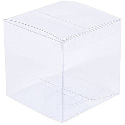 10 Pack of 10cm Square Cube PVC Box -  Product Showcase Clear Plastic Shop Display Storage Packaging Box-0