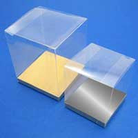 10 Pack of 10cm Square Cube PVC Box -  Product Showcase Clear Plastic Shop Display Storage Packaging Box-1