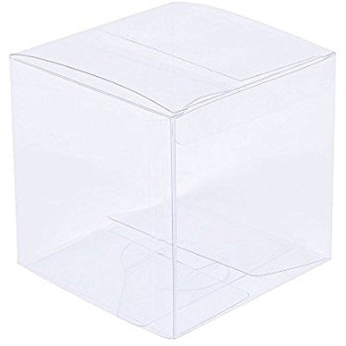 10 Pack of  12cm Square Cube Box - Large Bomboniere Exhibition Gift Product Showcase Clear Plastic Shop Display Storage Packaging Box-0