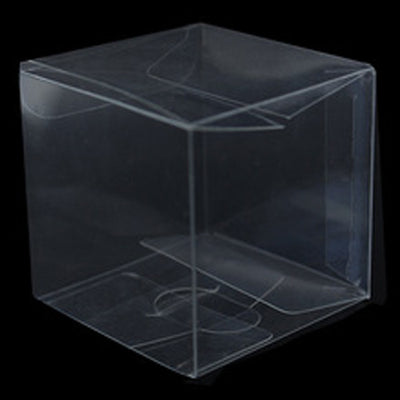 10 Pack of 8cm Square Cube - Product Showcase Clear Plastic Shop Display Storage Packaging Box-1