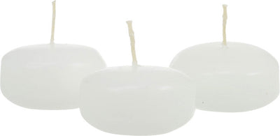 10 Pack of 6 Hour White Floating Candles - 5.8cm diameter - wedding party decoration-1