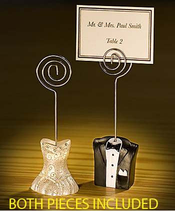 10 Pack of 5 Bride 5 Groom Wedding Name Card Place Stand - Wedding Table Decoration Bomboniere Favour Gift-1