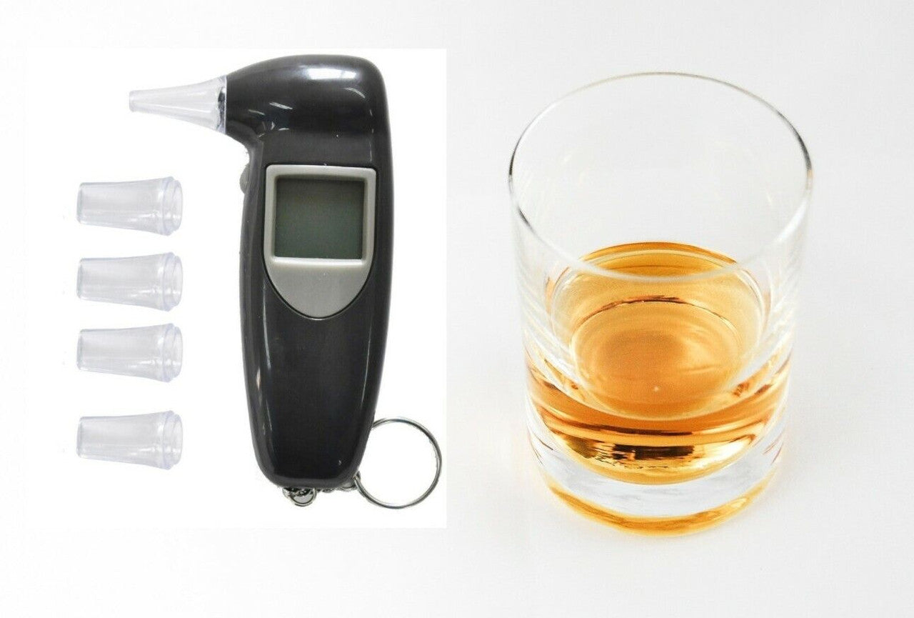 Digital Alcohol Tester LCD Police Breathalyser Grade Accuracy Portable Keychain - FREE POST-5