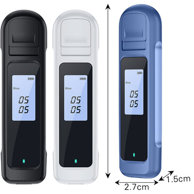 Alcohol Breathalyzer Drink Tester DUI LCD Breath Analyzer Handbag Pocket Size BLACK - FREE POST-1