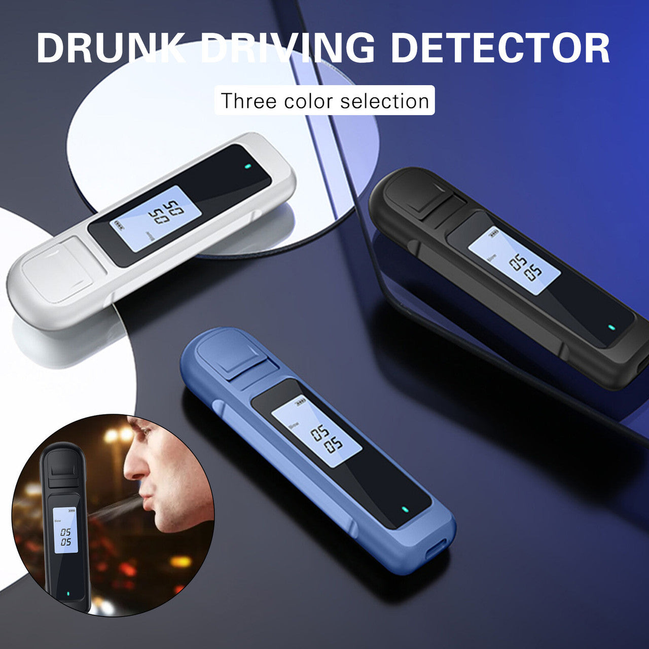 Alcohol Breathalyzer Drink Tester DUI LCD Breath Analyzer Handbag Pocket Size BLACK - FREE POST-2