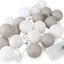 1 Set of 20 LED Grey White 5cm Cotton Ball Battery Powered String Lights Gift Home Wedding Party Bedroom Decoration Outdoor Indoor Table Centrepiece-0