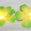 1 Set of 20 LED Green Frangipani Flower Battery String Lights Christmas Gift Home Wedding Party Decoration Outdoor Table Garland Wreath-0