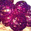 1 Set of 20 LED Cassis Purple 5cm Rattan Cane Ball Battery Powered String Lights Christmas Gift Home Wedding Party Bedroom Decoration Table Centrepiece-1