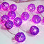 1 Set of 20 LED Cassis Purple 5cm Rattan Cane Ball Battery Powered String Lights Christmas Gift Home Wedding Party Bedroom Decoration Table Centrepiece-3