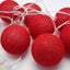 1 Set of 20 LED Red 5cm Cotton Ball Battery Powered String Lights Christmas Gift Home Wedding Party Bedroom Decoration Outdoor Indoor Table Centrepiece-3