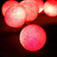 1 Set of 20 LED Red 5cm Cotton Ball Battery Powered String Lights Christmas Gift Home Wedding Party Bedroom Decoration Outdoor Indoor Table Centrepiece-4