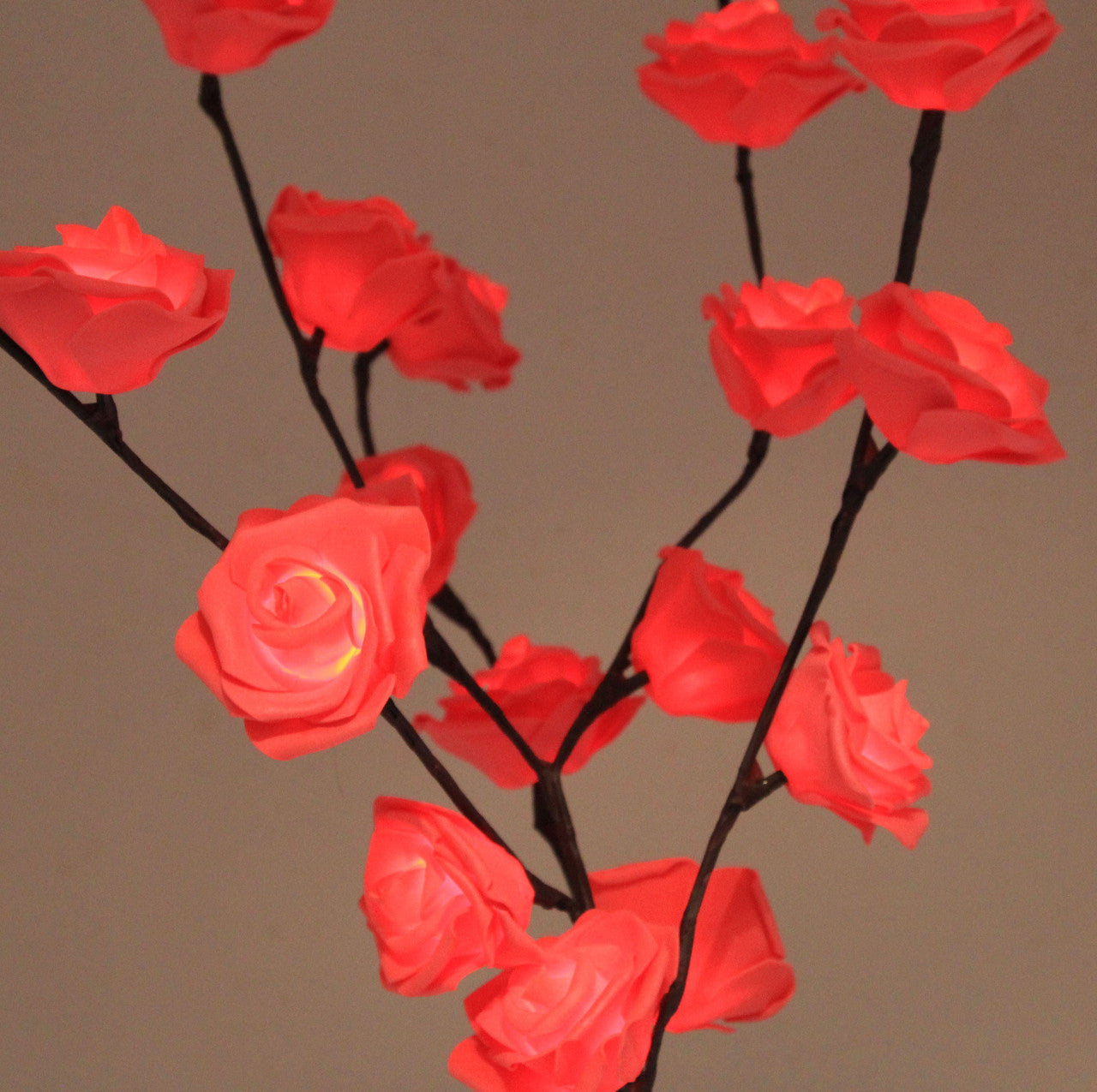 1 Set of 50cm H 20 LED Red Rose Tree Branch Stem Fairy Light Wedding Event Party Function Table Vase Centrepiece Decoration-2